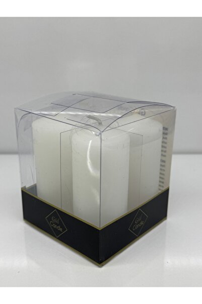 Gül Mum 4 LÜ BEYAZ TAKOZ MUM ÇAP 3 CM BOY 8 CM