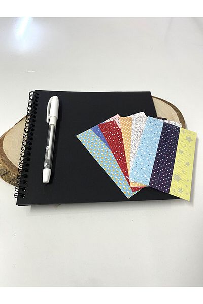 Metranya Memory Book + Gel Pen + Adhesive Sticker Gift, DIY Memory Book, Memory Album