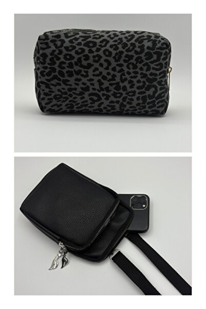 Bersia مجموعة نسائية مكونة من قطعتين حقيبة هاتف وحقيبة مكياج مكونة من قطعتين ...