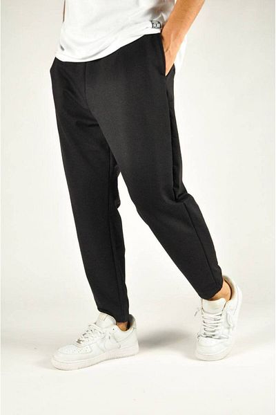 SUPERBLUE Ανδρικό Loose Basic Casual Sports Μαύρο Παντελόνι Μπαγκέτας