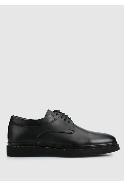 Provoq Black Leather Men's Shoes