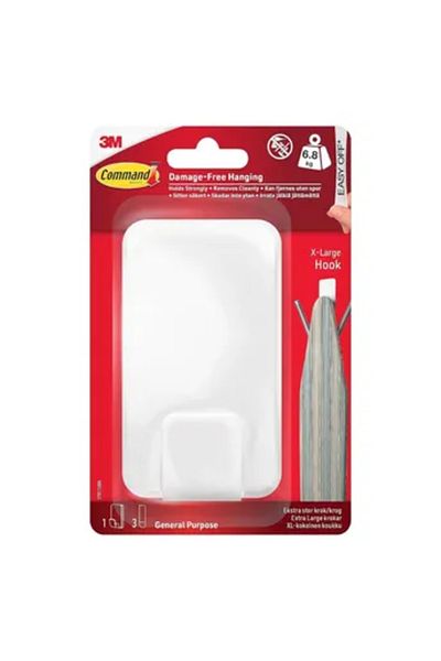 3M خطاف Command XL متعدد الاستخدامات (حتى 6.8 كجم، أبيض)