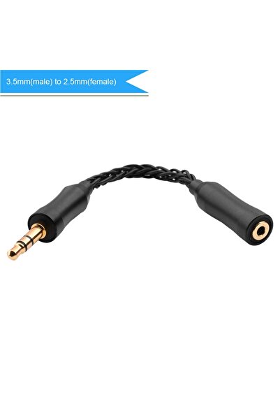 Choice 3.5mm to 2.5mm 8 Core No-Oxygen Copper Silver-plated Connector Carbon Fiber Male to Female Conversio