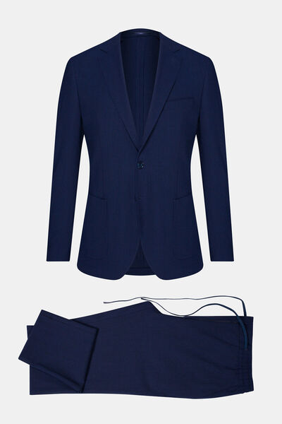 W Collection Dark Blue Buttoned Suit