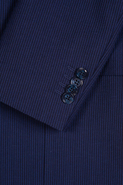 W Collection Dark Blue Buttoned Suit