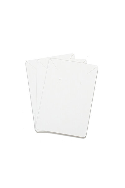 Choice بطاقات عرض أقراط وقلادات بيضاء 50 قطعة، 6×9 سم