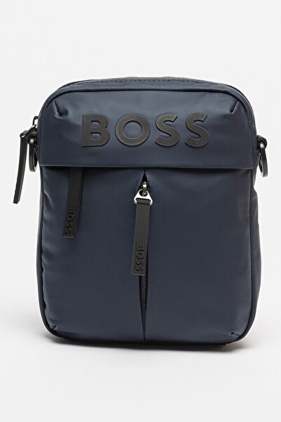 BOSS Erkek Fermuarlı Askılı Logo Detaylı Lacivert Omuz Çantası 50516893-402