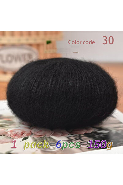 Choice 30 خيطًا أسود فاخرًا من مزيج الموهير، ومزيج صوف الميرينو الناعم، ومشار...