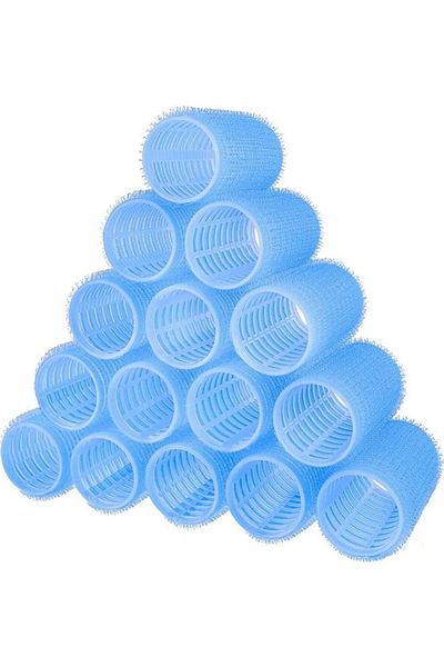 Generic 15-Piece Self Grip Hair Rollers Set Blue