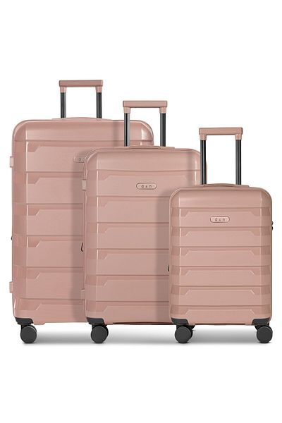 D&N South Dakota 4 Wheels Suitcase Set 3-piece With Expansion Pleat