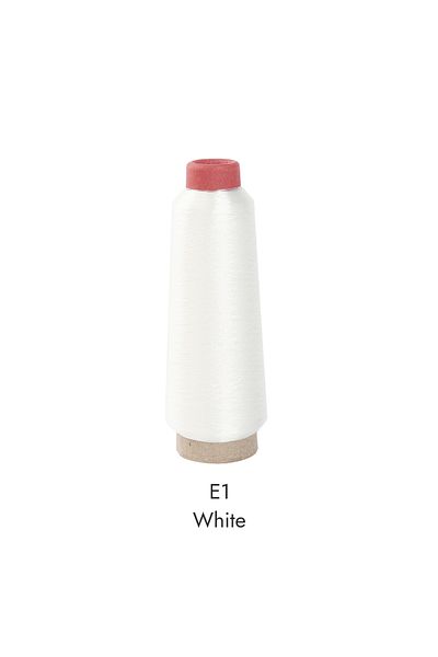 Choice E1 White 150D 3000M Per Cone Metallic Thread Yarn For Computerized Embroidery Decorative Sewing 28 S