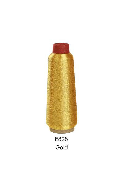 Choice E828 Gold 150D 3000M Per Cone Metallic Thread Yarn For Computerized Embroidery Decorative Sewing 28