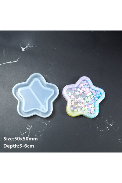 Choice قوالب سيليكون على شكل نجمة من الراتينج الإيبوكسي على شكل دب ونجمة وهزا...
