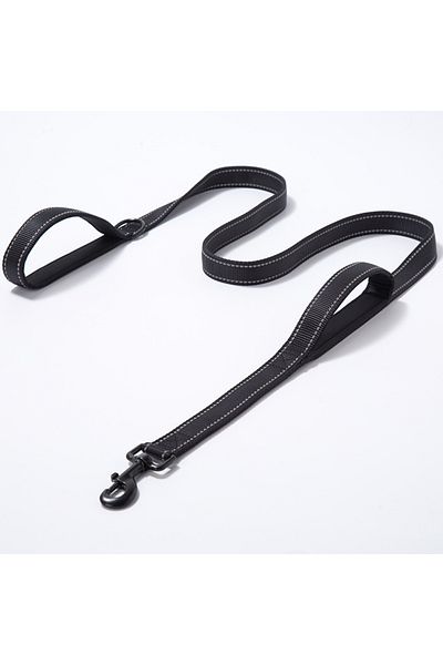 Choice 180cm black Double Handle Dog Leash, Double-Sided Reflective Night Safety, Heavy Duty For And Extra
