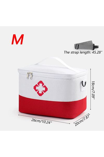 Choice Red M Household First Aid Medical Storage Bag High Capacity Epidemic Prevention Box Iodophor Wound P
