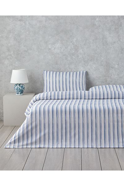 English Home Soft Curves Cotton Double Duvet Cover Set 200X220 cm Blue