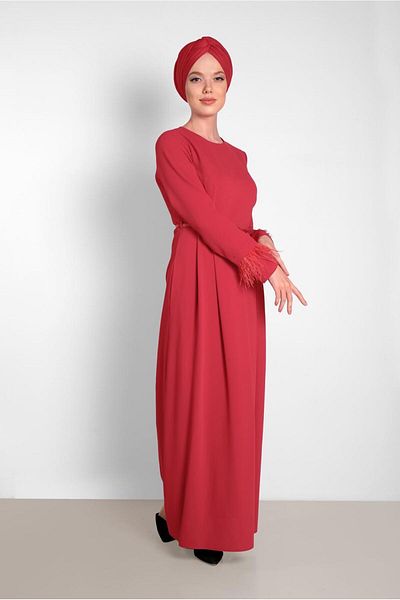 Alvina Feather Detailed Dress 4465