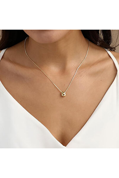 Atolyezone B Harfi Tasarım 18k Altın Kaplama Harfli Kolye Isimli Kişiye Özel ...