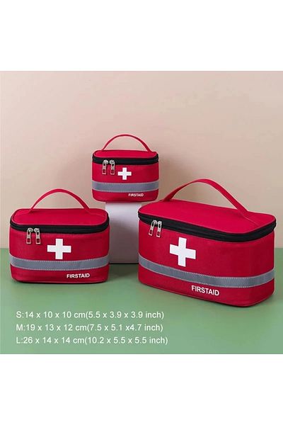 Choice B Red SML Household First Aid Medical Storage Bag High Capacity Epidemic Prevention Box Iodophor Wou