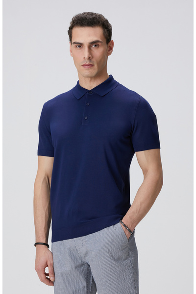 Network Lacivert Polo Kazak