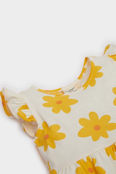 DeFacto Kurzärmliges Baby-Mädchenkleid mit Blumendruck A0136A525SM
