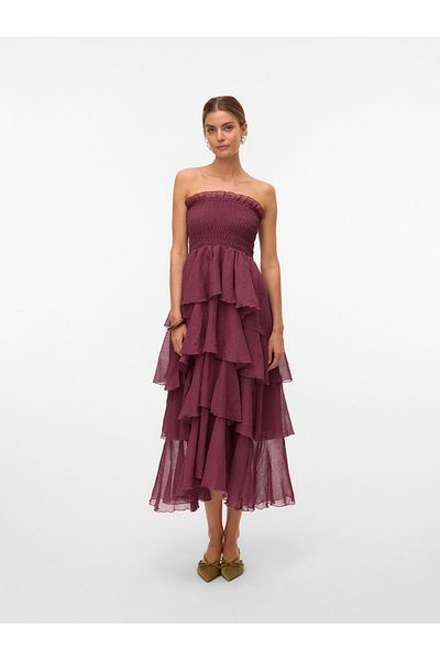 Vero Moda Kleid VMDELILAH Langes Kleid