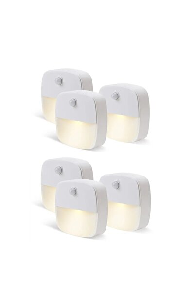 Choice 6pcs Warm Light Motion Sensor LED Night Light Battery Operated Bedroom Stick on Warm Light for Bathr