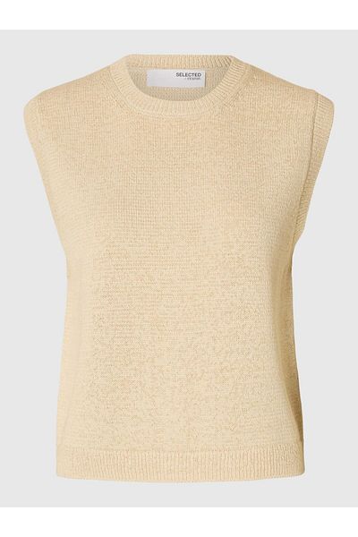 Selected Femme Strickweste Baumwollmix