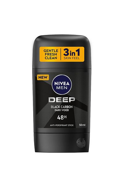NIVEA مزيل عرق ستيك للرجال برائحة الكربون الأسود العميق 50 مل