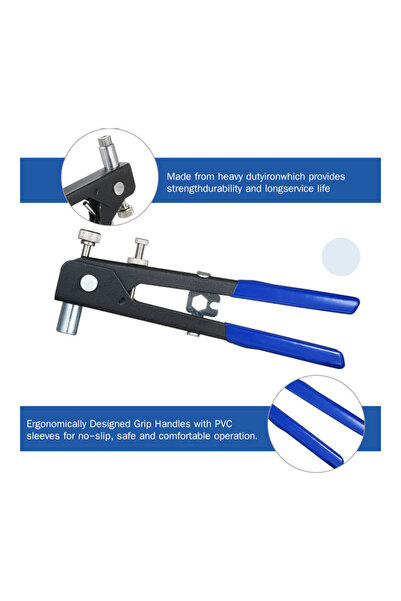 Generic 86-Piece Rivet Nut Tool Kit Set With Storage Box Blue/Black/Silver