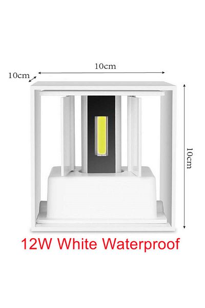 SUNMEIYI White-12w Warm White 12w Led Wall Light Outdoor Waterproof Ip65 Porch Garden Wall Lamp Scon