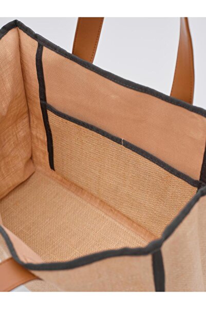 Shule Bags Arc X Large Straw Tote Bag Brown