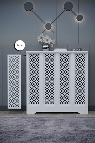 BAGAX Pera Model, Beyaz Renk,iç Ölçü 76 Cm Dış Ölçü 80 Cm Petek Kaplama, Dresuar