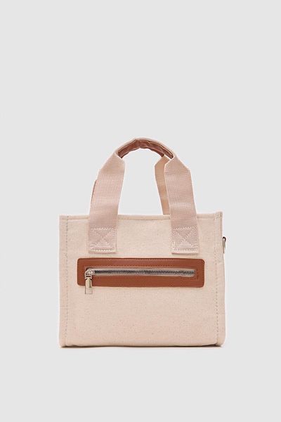 Shule Bags Geantă de pânză de culoare jade, bronz