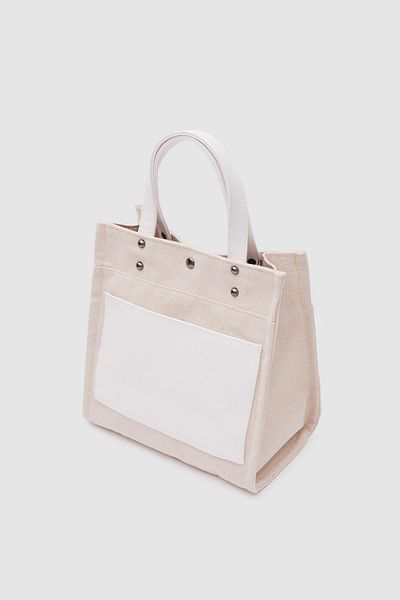 Shule Bags Geantă de pânză albă Pelly