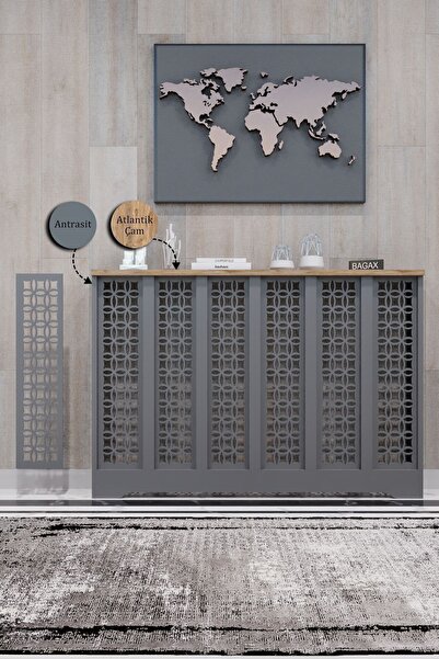 BAGAX Ayasofya Model, Antrasit Üstü Çam Renk, Iç Ölçü 116 Cm Dış Ölçü 120 Cm ...