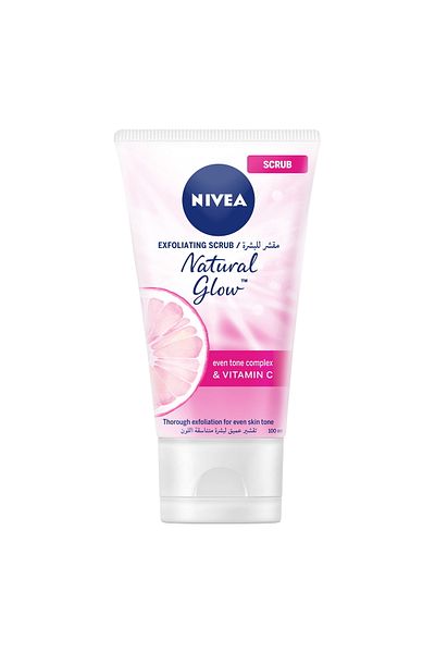 NIVEA Exfoliating Face Scrub Natural Glow 100ml Refreshing, Smooth Skin, All Skin Types