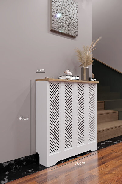 BAGAX Gordion Model, Beyaz Üstü Çam Renk,iç Ölçü 76 Cm Dış Ölçü 80 Cm Petek K...