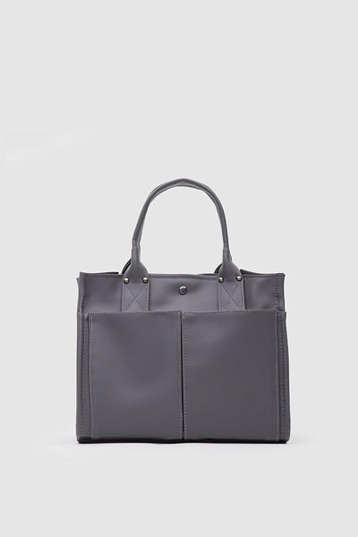 Shule Bags Geantă de umăr Yumi din piele artificială de culoare antracit