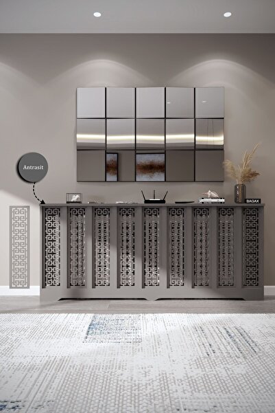 BAGAX Karatay Model, Antrasit Renk,iç Ölçü 176 Cm Dış Ölçü 180 Cm Petek Kaplama, Dresuar