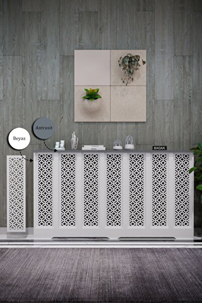 BAGAX Pera Model, Beyaz Üstü Antrasit Renk,iç Ölçü 136 Cm Dış Ölçü 140 Cm Pet...