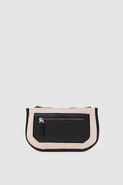 Shule Bags Portofel Papi Canvas Clutch Negru
