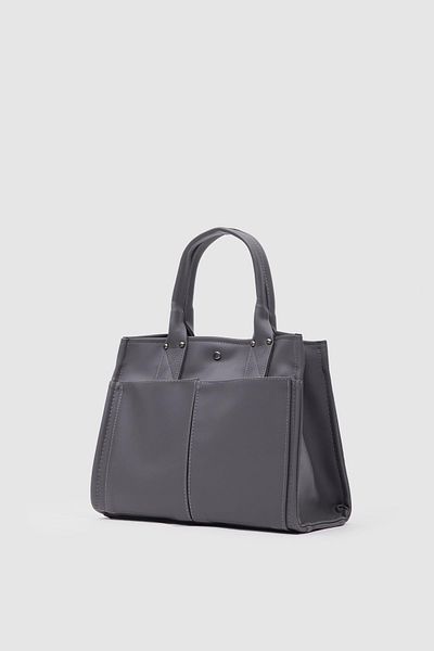 Shule Bags Geantă de umăr Yumi din piele artificială de culoare antracit