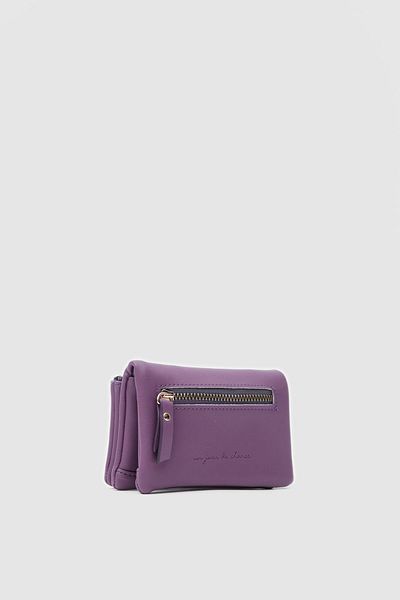 Shule Bags Purple Wallet with Rodi Zipper