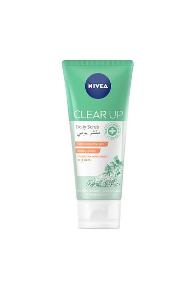 NIVEA Face Scrub Daily Exfoliating Clear Up 75ml Smooth Skin & Clear Pores
