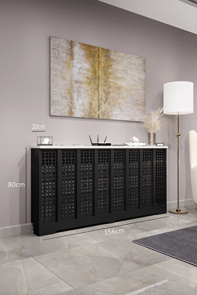 BAGAX Truva Model, Siyah Üstü Beyaz Renk,iç Ölçü 156 Cm Dış Ölçü 160 Cm Petek...