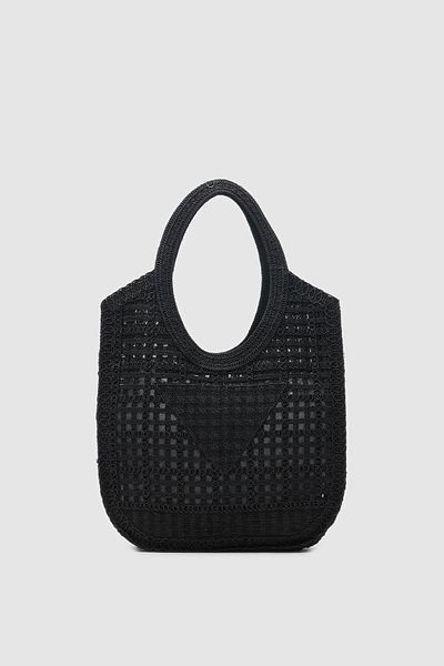 Shule Bags Geantă Vicolo Handmade Macrame Negru