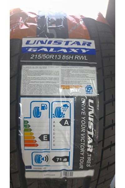 Unistar 215/50r13 85h Galaxy Rwl (BEYAZ YAZILI) 2025 Üretim Yazlık Lastik-a E...