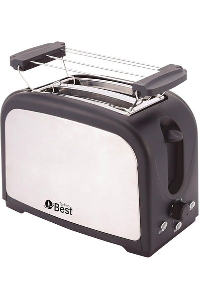Techno Best 2 Slice Stainless Steel Electric Toaster/efficient Toasting With Browning Control 750w - Bet-01s