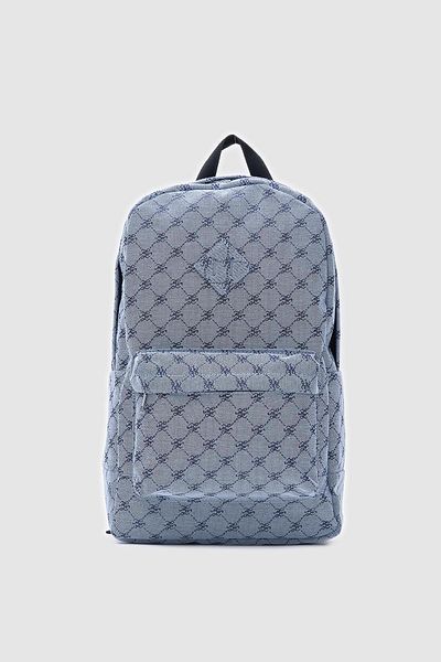 Shule Bags Navy Blue Louse Jacquard Backpack